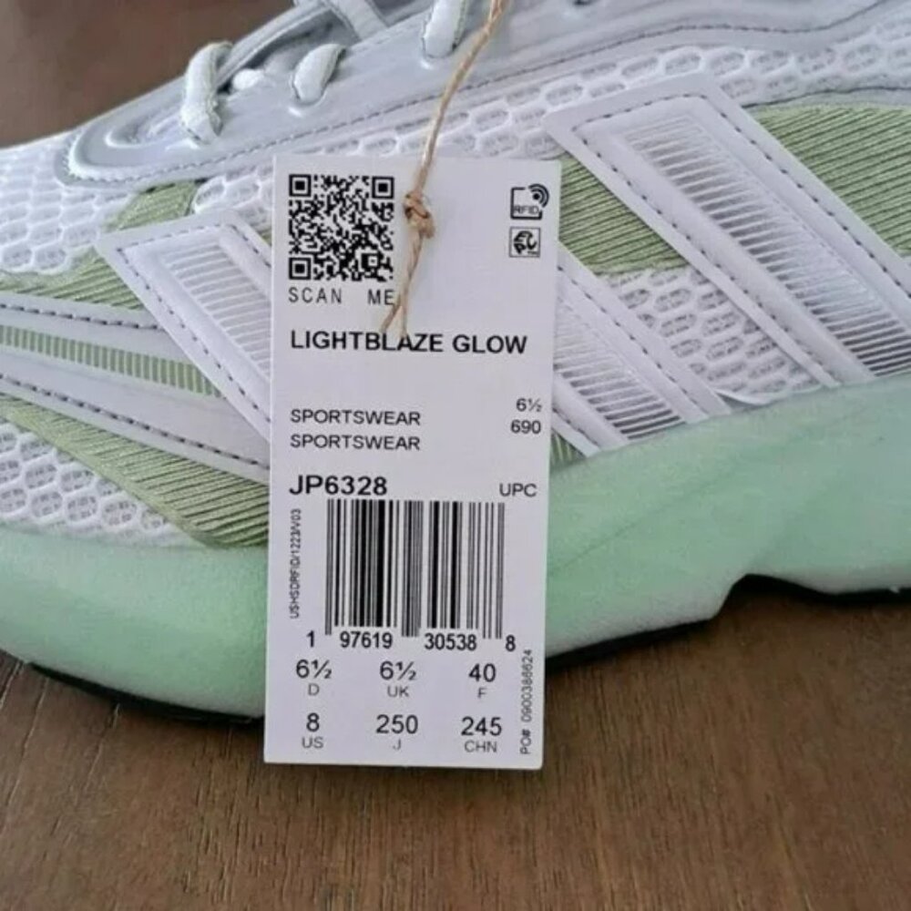 Adidas Lightblaze Glow Sneakers - Color: White/Silver/Lime - Size: Women 8 - Picture 10 of 10